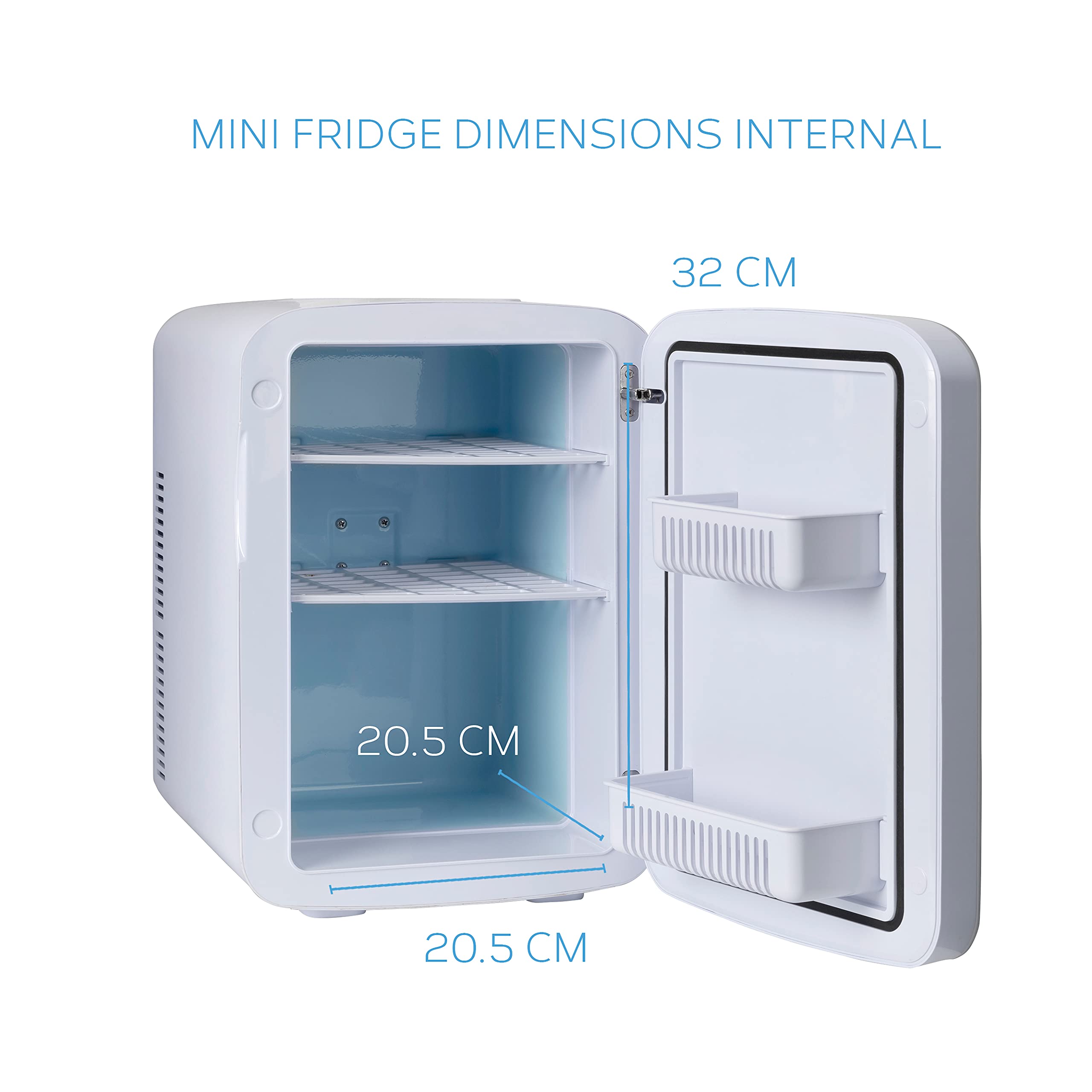 MONCOOK Mini Fridge For Bedrooms - Digital LED Display - Glass Door Mini Fridge For Skincare, Food & Drinks - Cooling & Warming Function - Perfect For Home, Office, Car Or Travel - 15L Grey
