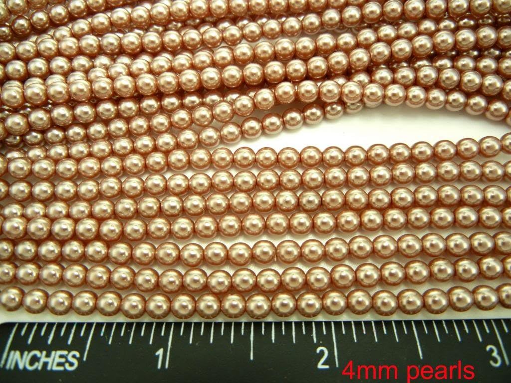 Czech Round Glass Imitation Pearls, 960pcs (12x80pcs) of 6mm Light Brown Pearl