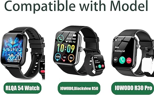 Miniatura 2 de Correas de reloj inteligente RLQA compatibles con 0.787 in, correa de repuesto de tela tejida de nailon transpirable compatible con IOWODO R30