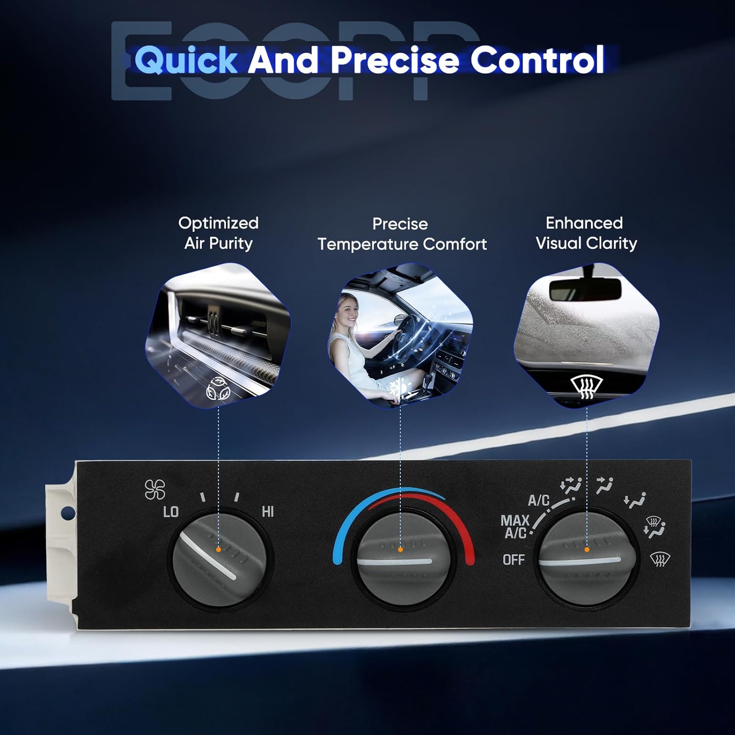 ECCPP 599-127 Climate Control module AC Heater Climate control Panel For Chevrolet Astro: 1996, 1997, 1998, 1999, 2000, 2001, 2002, 2003, 2004, 2005