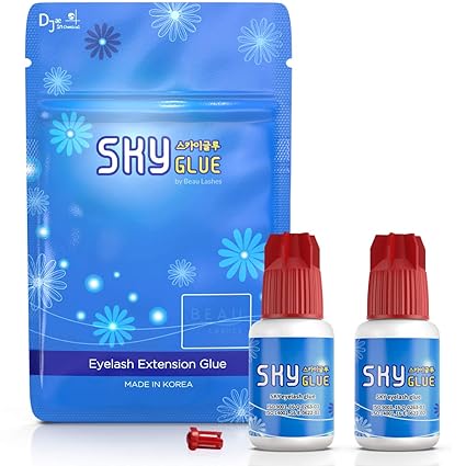 Super Strong Eyelash Extension Glue Sky S+ 5ml 2 Pack - Professional Black Bondi&hellip;