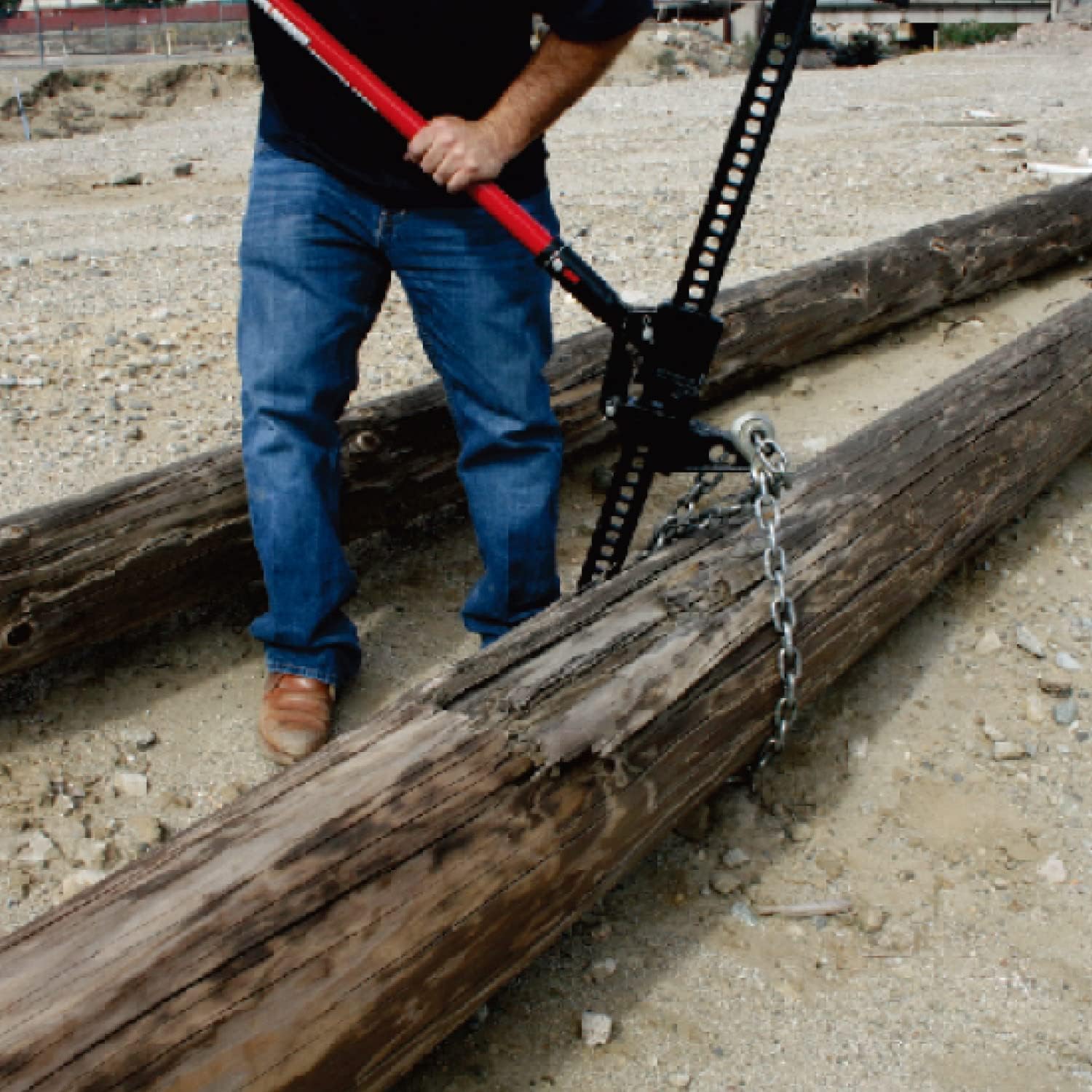 Wolf 48" Ratcheting Off Road Utility Farm Jack, 3 Ton (6,000 lb) Capacity, Black