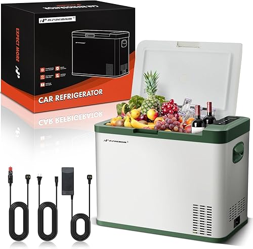 A-Premium Refrigerador de 12 voltios 37QT34.9L Refrigerador portátil para automóvil, -4F  68F congelador portátil de enfriamiento rápido con 1224V