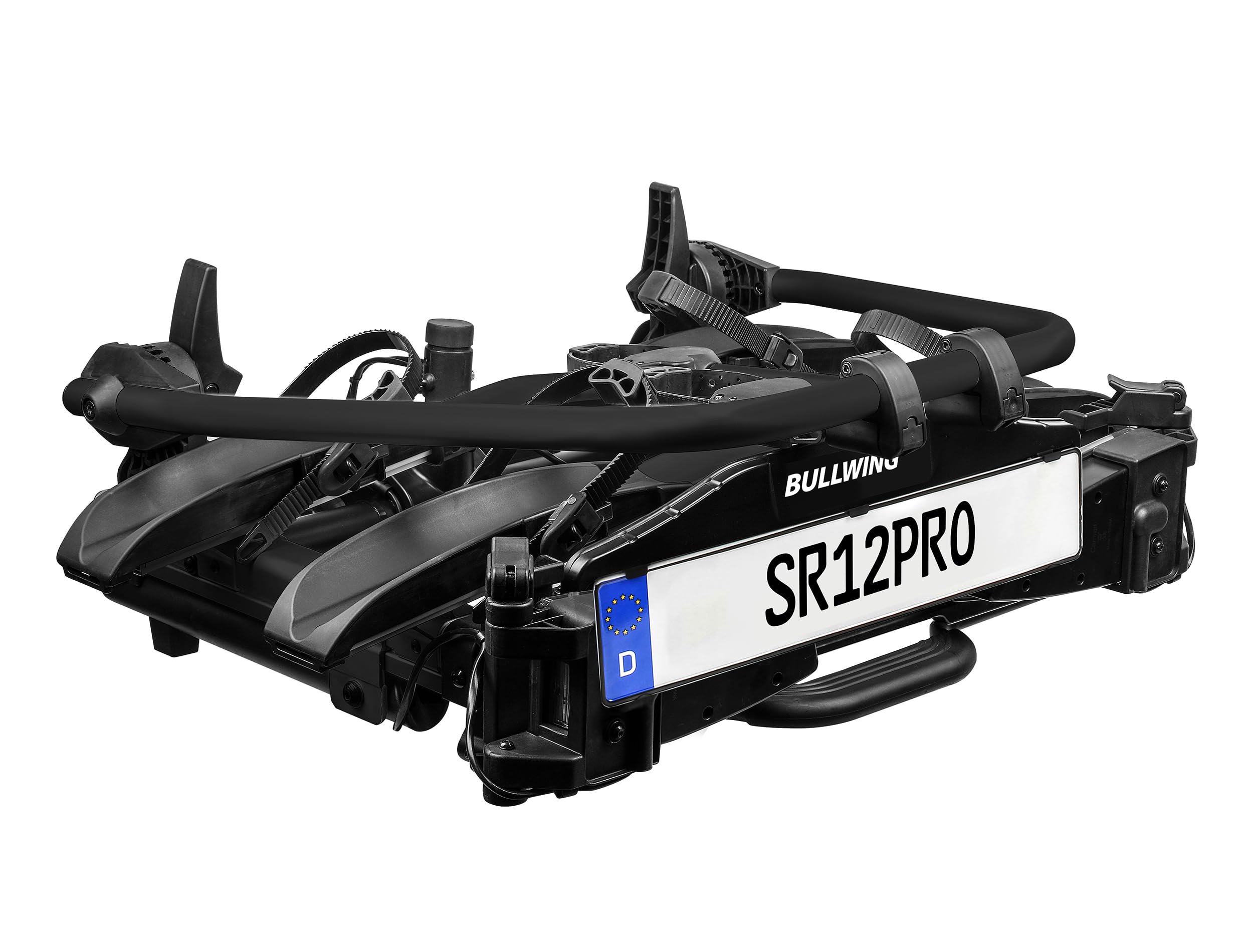 Bullwing SR12 PRO Fahrradträger für Anhängerkupplung 2 Fahrräder E-Bike 60kg Super Leicht LED