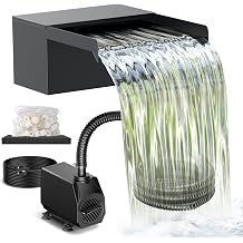 Biling 8" Pond Waterfall Spillway Kit 660GPH Filter Pump for Garden Stream