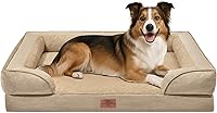 Vista 226 de Comfort Expression - Cama ortopédica para perros extragrandes, 42 x 30 pulgadas, cama impermeable y de apoyo de espuma con cojines removibles, sofá