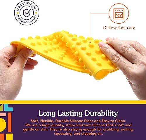 Miniatura 5 de Special Supplies Discos sensoriales de juego a juego, 10 juegos, estimulación táctil para niños, soporta desafíos autistas y de procesamiento,