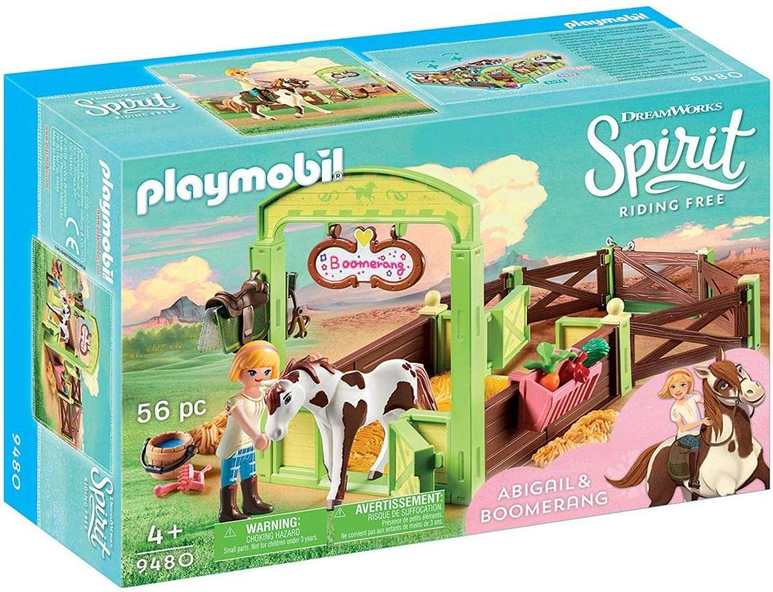 Playmobil DreamWorks Spirit Abigail & Boomerang with Horse Stall
