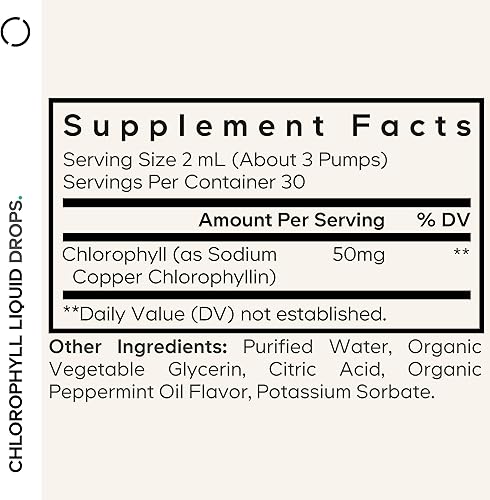 Miniatura 2 de Codeage Suplemento líquido de clorofila, apoyo inmunológico, cuidado de la piel, agua de glicerina vegetal orgánica certificada, clorofila líquida,