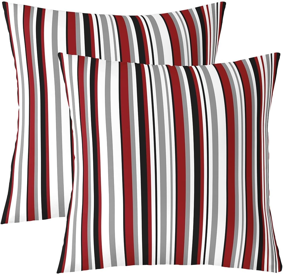 jejeloiu Light Gray Wavy Circles Throw Pillow Covers Set of 2 24 x 24 Inch Kids Abstract Geometric Cushion Case Teens Modern Art Decor Pillowcase Soft Lightweight Room Decor