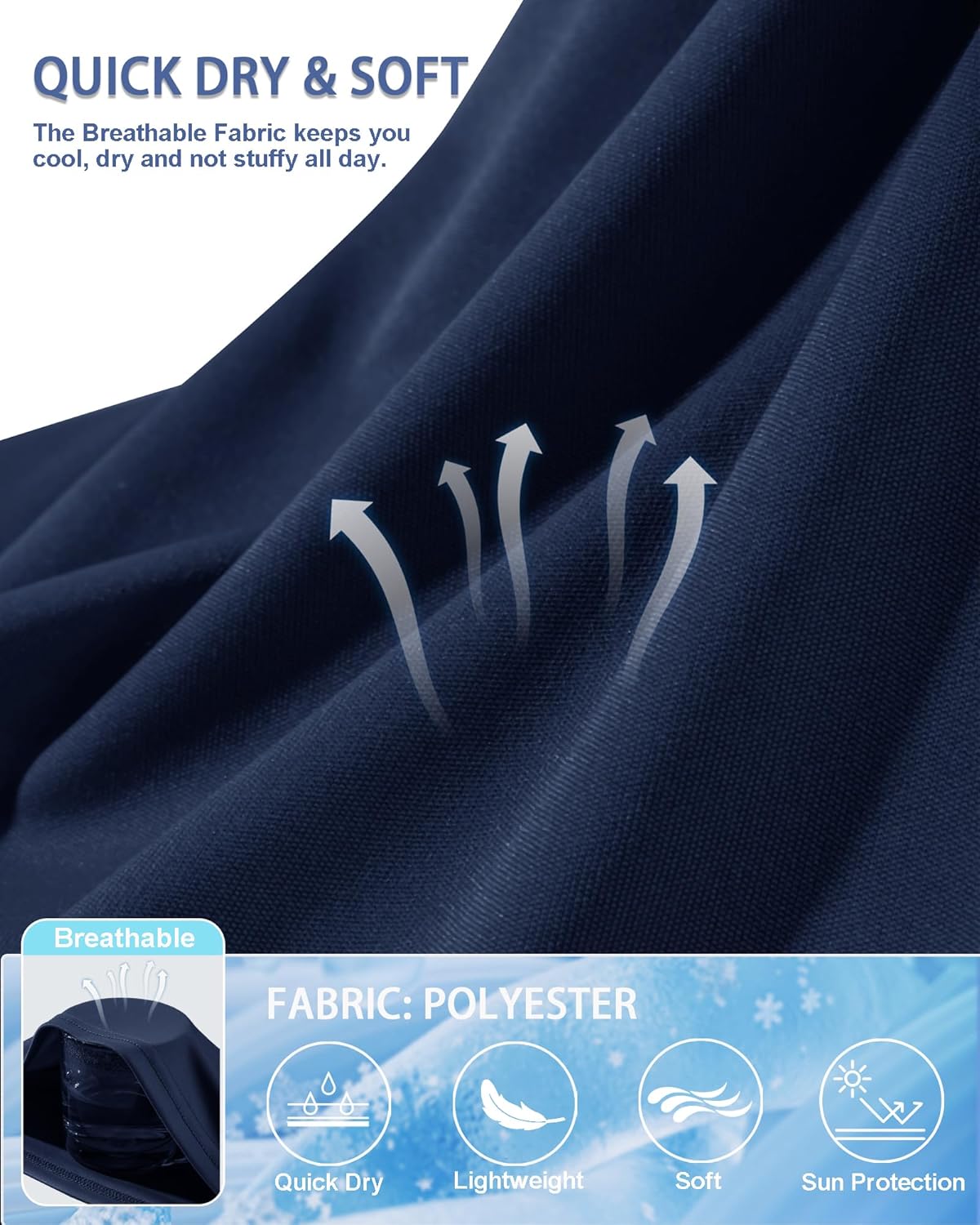 Women's Short Sleeve T-Shirts UPF 50+ UV Protection Quick Dry Shirts for Workout Hiking Running Rash Guard Tops - Image 6