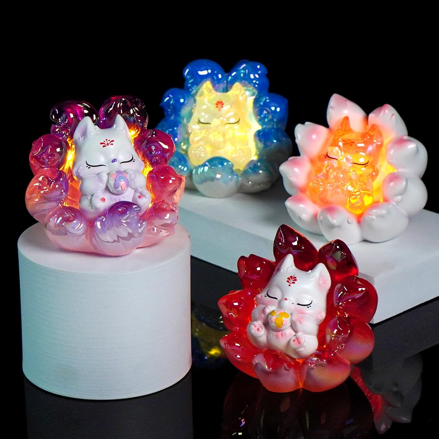 Nine-Tailed Fox Blind Box Figures Random Design Mystery Box Surprise Toys Collectible Toys Home Decorations