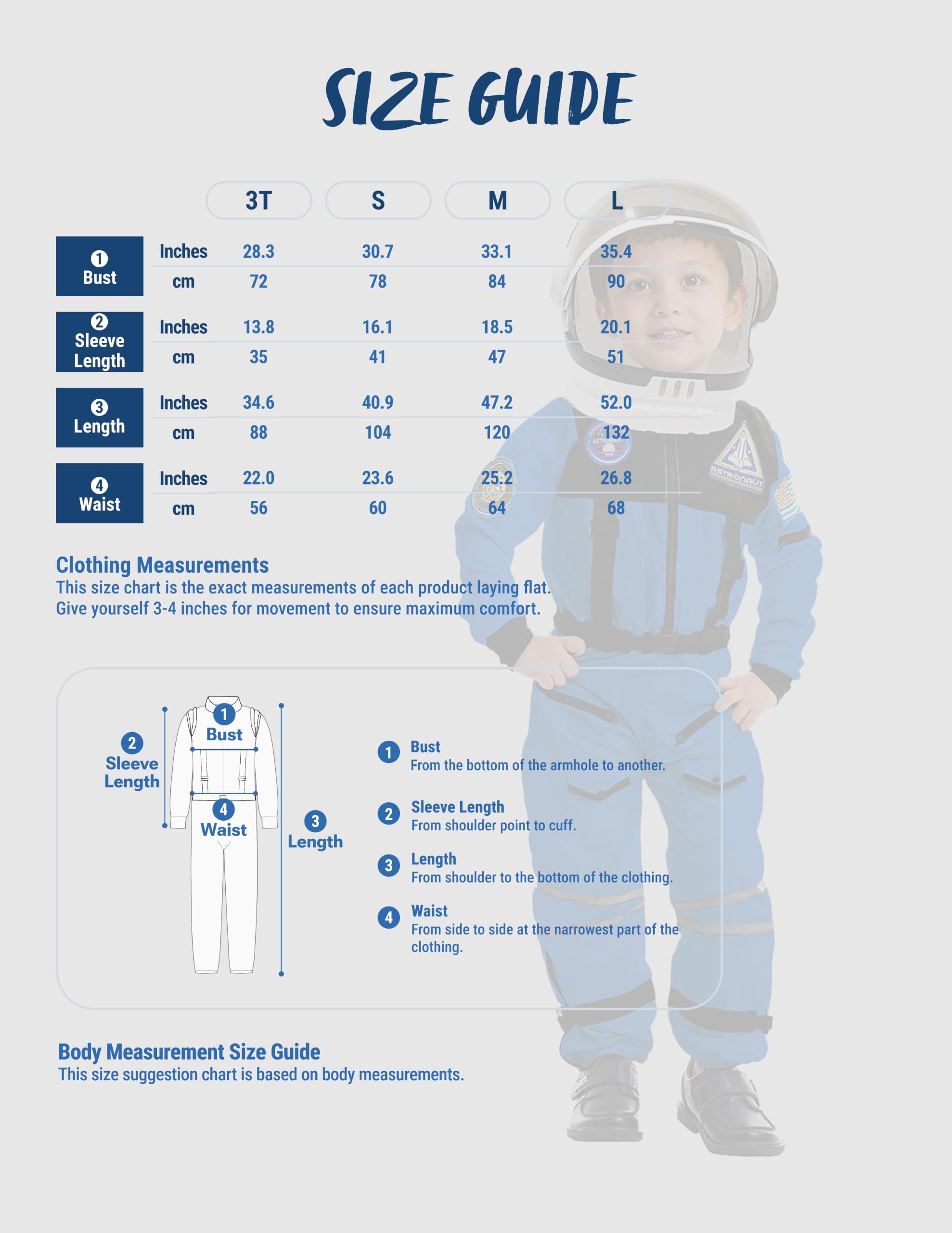 Niebieski kostium astronauty Spooktacular Creations z kaskiem dla dzieci, kombinezon kosmiczny, kostium astronauty, na Halloween, NASA, dla chłopców i dziewcząt, do odgrywania ról, 3T