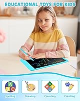 Vista 5 de Tableta de escritura LCD para niños, tablero de dibujo electrónico de 10 pulgadas, almohadilla de dibujo para niños pequeños, regalos de cumpleaños