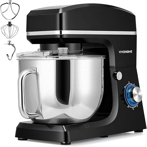 Miniatura 11 de VIVOHOME Batidora de pie con fermentación, batidora eléctrica de masa con preajustes de un toque con tazón de 6 cuartos de galón, batidora de pie de