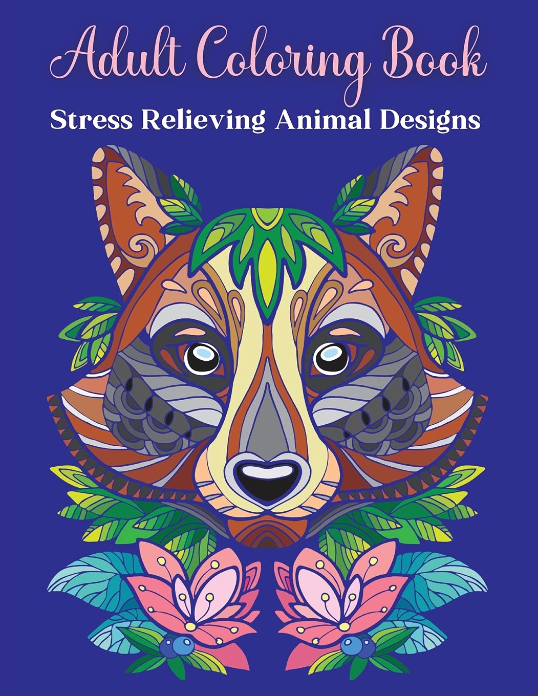 Livre de coloriage pour adulte contre l'anxiété avec mandalas d'animaux apaisants