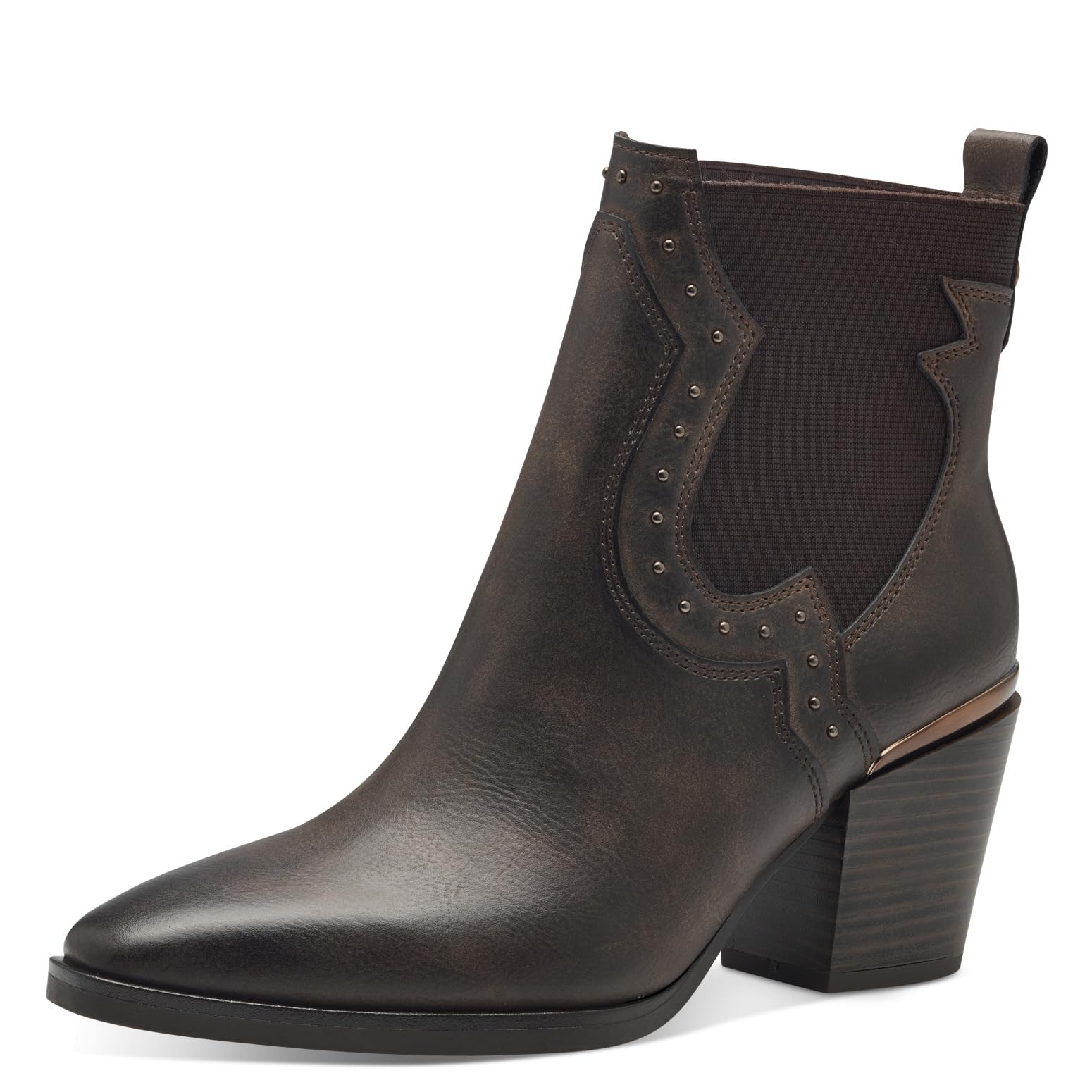 MARCO TOZZI Damen Stiefeletten mit Absatz Cowboy Spitz
