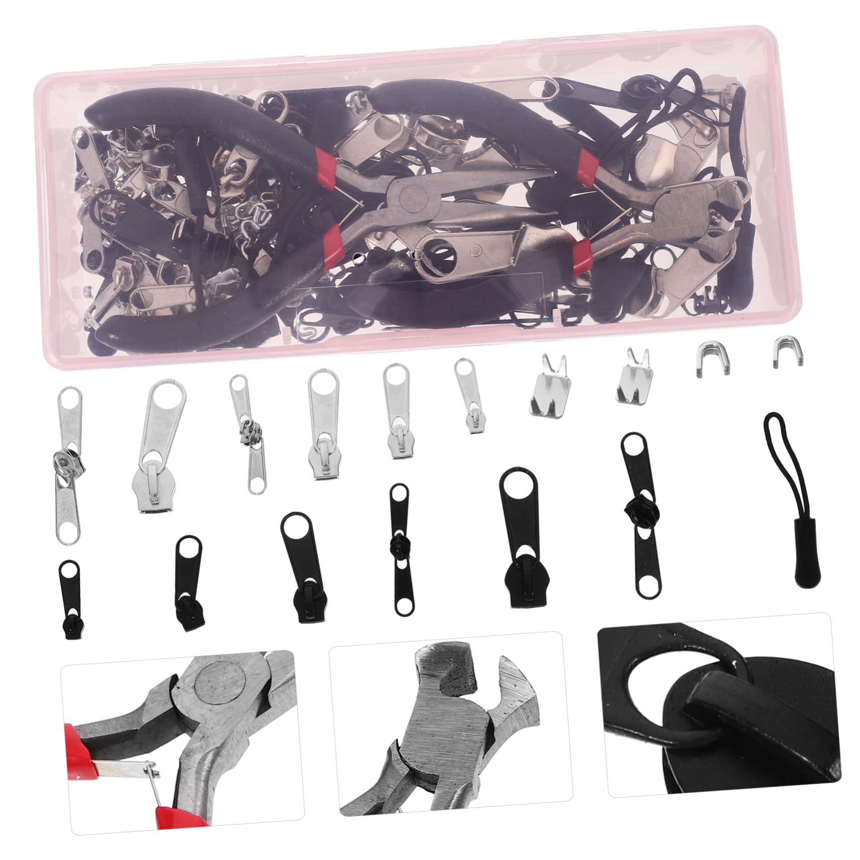 TEHAUX 1juego Kit De Reparación De Con De Instalación y Accesorios Para Ropa y Bolsos Para Proyectos De Costura
