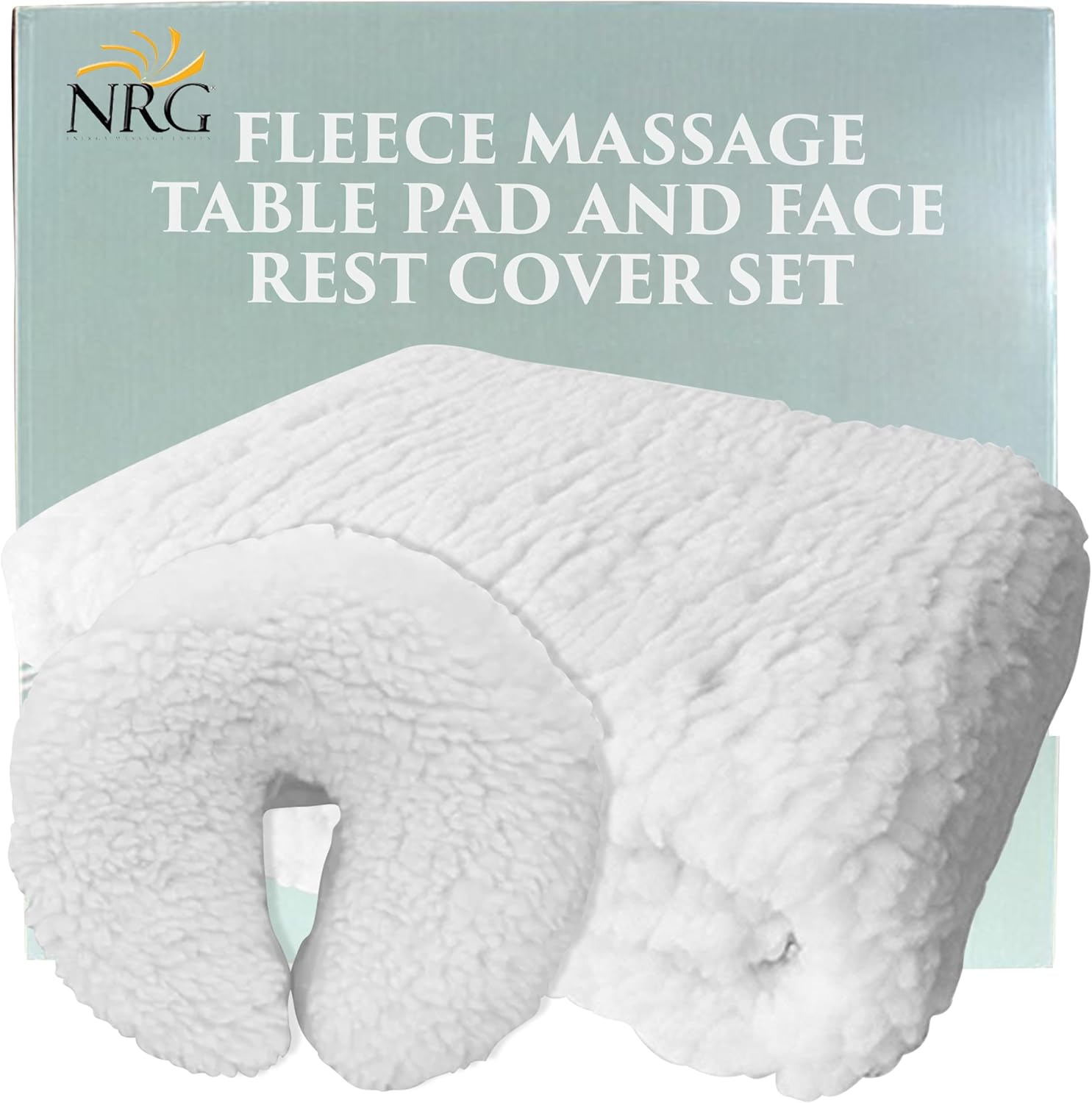 Fleece Massage Table Pad & Face Cradle Cover by NRG - Hypoallergenic Fleece Massage Pad Cushion & Face Cradle Cushion for Massage Tables & Esthetician Beds - Soft Thick Hypoallergenic Fleece