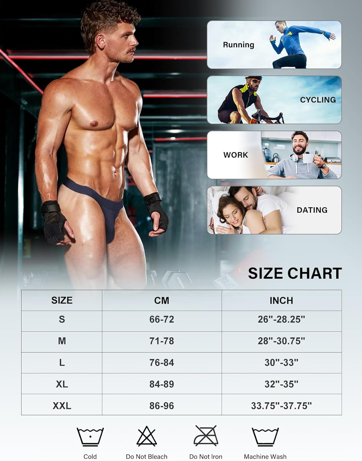 Casey Kevin Men's Thongs Underwear Sexy Mesh Tagless G-strings - Image 8