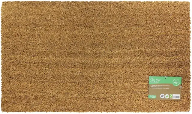 Felpudo de Coco JVL PLN Latex 40x70 cm - Absorbente y Rascador para Interior/Exterior