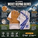 SAIFI SPORTS Men's PU Foam Wicket Keeping Gloves for Tennis Ball | Cotton Padded Palm, Finger Protection | for Daily and Professional Practice Use | Available in gallery image