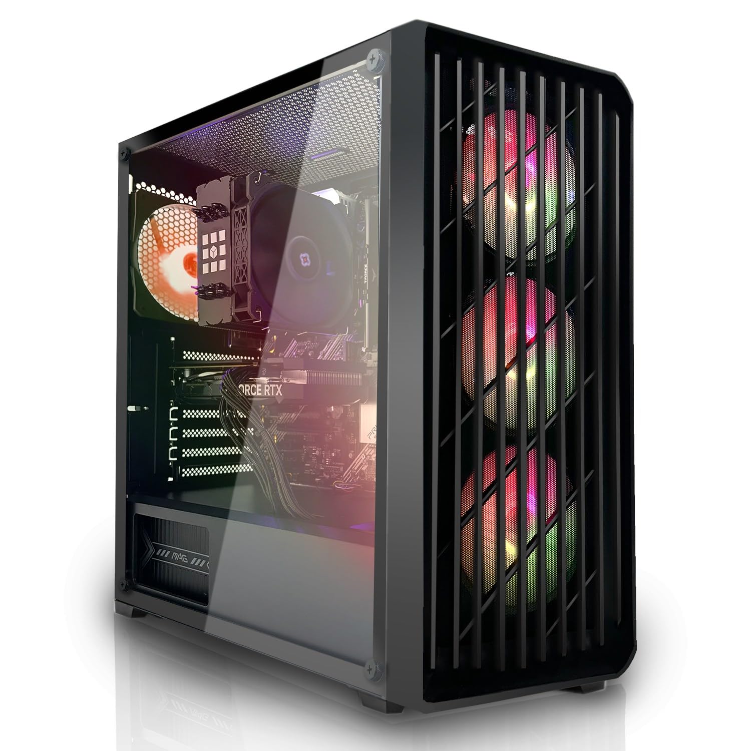 SYSTEMTREFF Gaming PC - AMD Ryzen 5 5600 - RTX 5050 8GB GDDR6 | AMD 6-Kern CPU bis 4.4 GHz, 16GB DDR4, 512GB M.2 NVMe SSD, Nvidia Grafik WLAN, Windows 11, für Gaming, Streaming