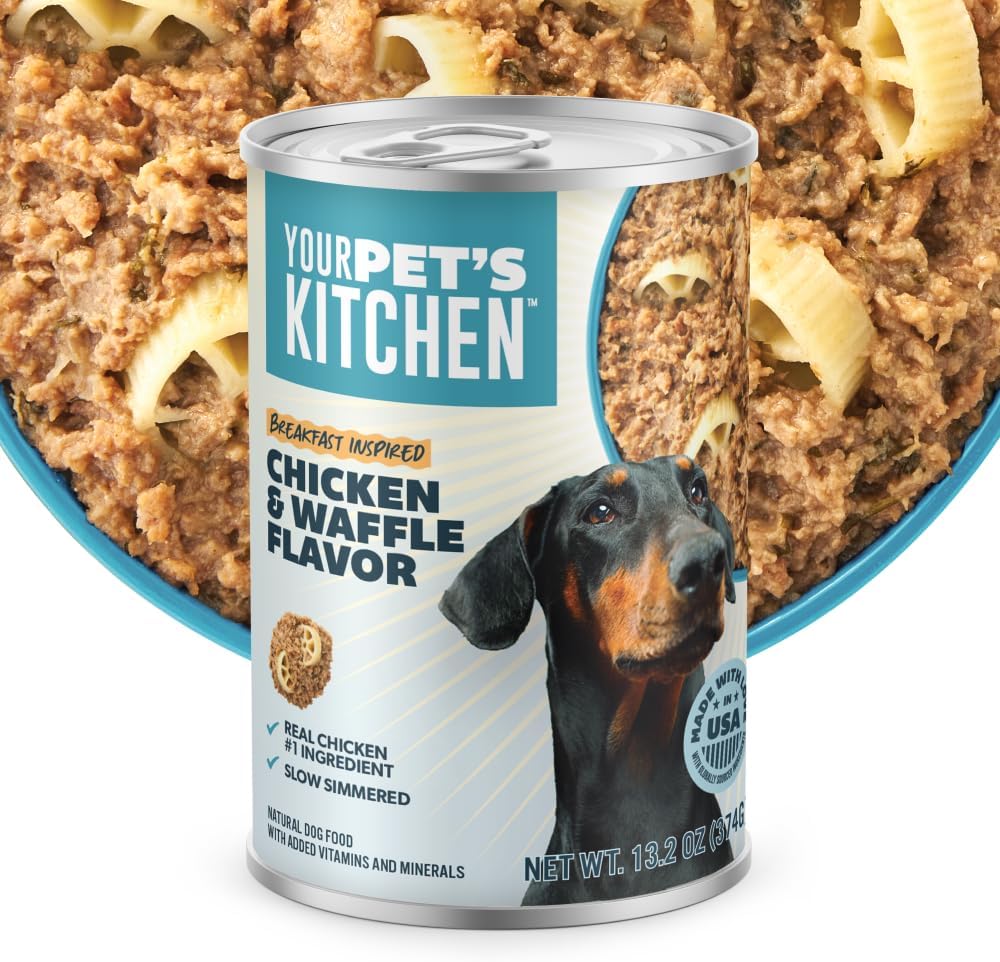Your Pet's Kitchen Wet Dog Food, Beef Hash Recipe - 13.2 oz Cans (Pack of 12), Made in The USA with Real Beef