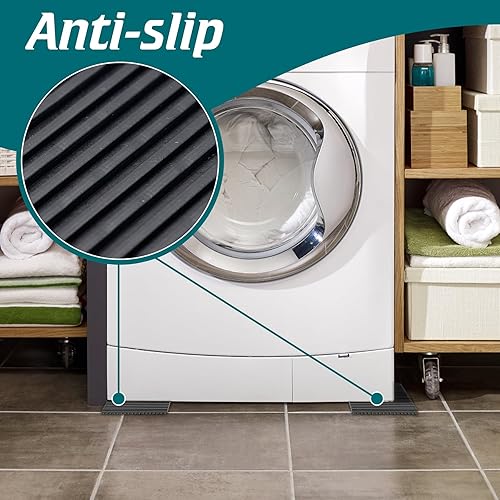 Miniatura 3 de Daisypower Almohadillas de aislamiento antivibraciones, paquete de 4 almohadillas de goma de 4 x 4 x 38 pulgadas, amortiguador de vibraciones,