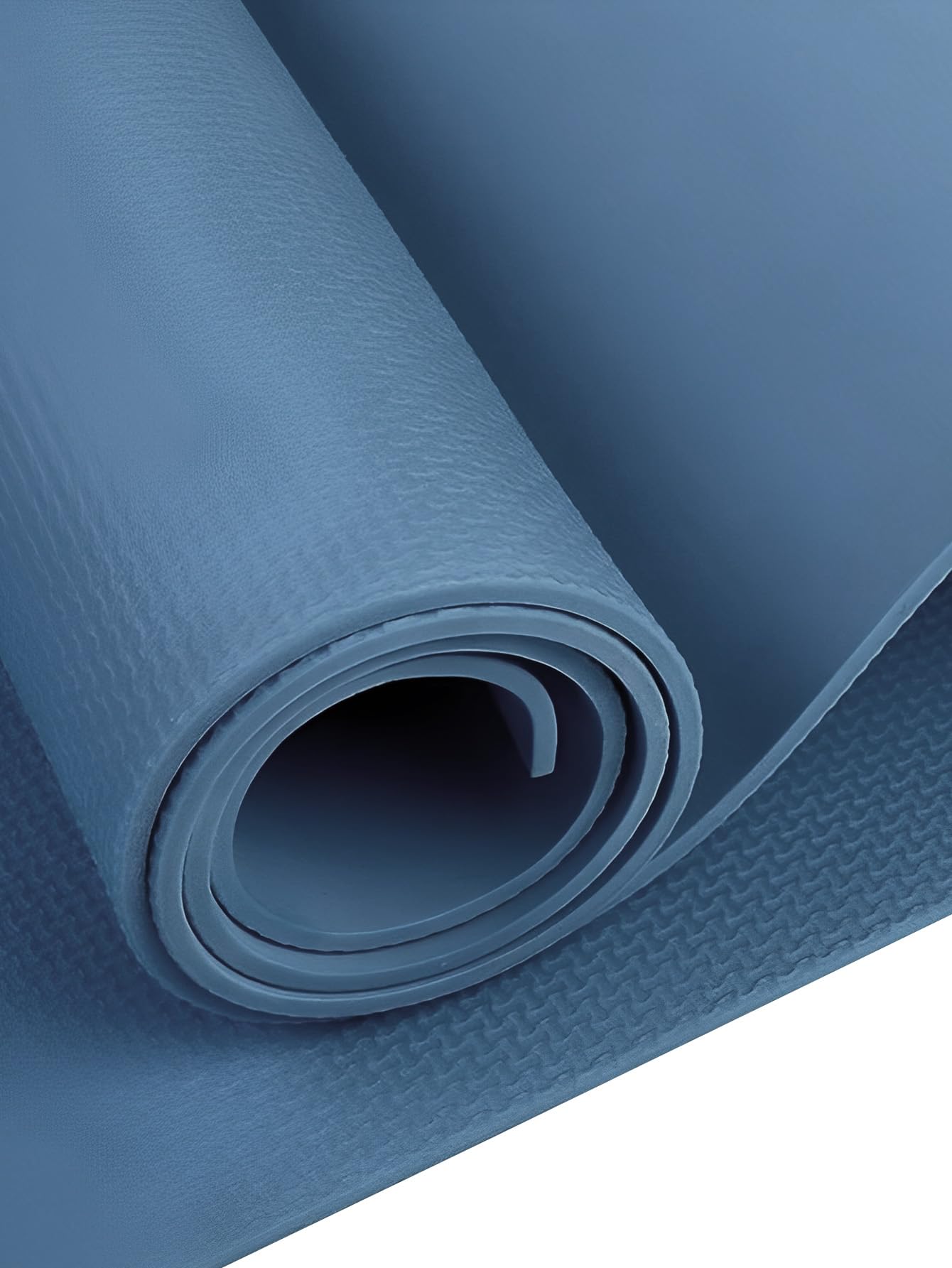 Classic Yoga Mat for Woman and Man LULUWA Non Slip Portable 3mm Thick EVA Exercise Gym Mat for Fitness Yoga Pilates Workout Outdoor Camping Travelling (Dark Blue) - Image 4