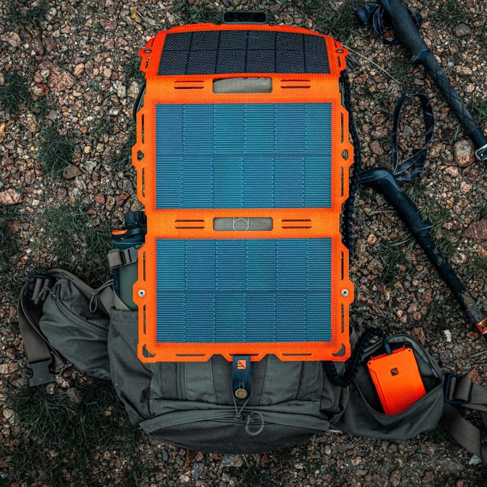 Dark Energy Poseidon Pro 10,000 mAh Indestructible Portable Charger Power Bank with Spectre 18W Folding Solar Panel - Complete Off-Grid Solar Generator System for Camping and Emergency Backup Power 10 71Is8AmcRIL. AC SL1000