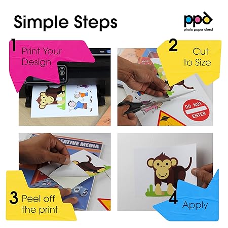 PPD Inkjet Matt Creative Vinyl Stickers LTR 8.5x11 4.7mil x 10 Sheets (PPD-038-10)