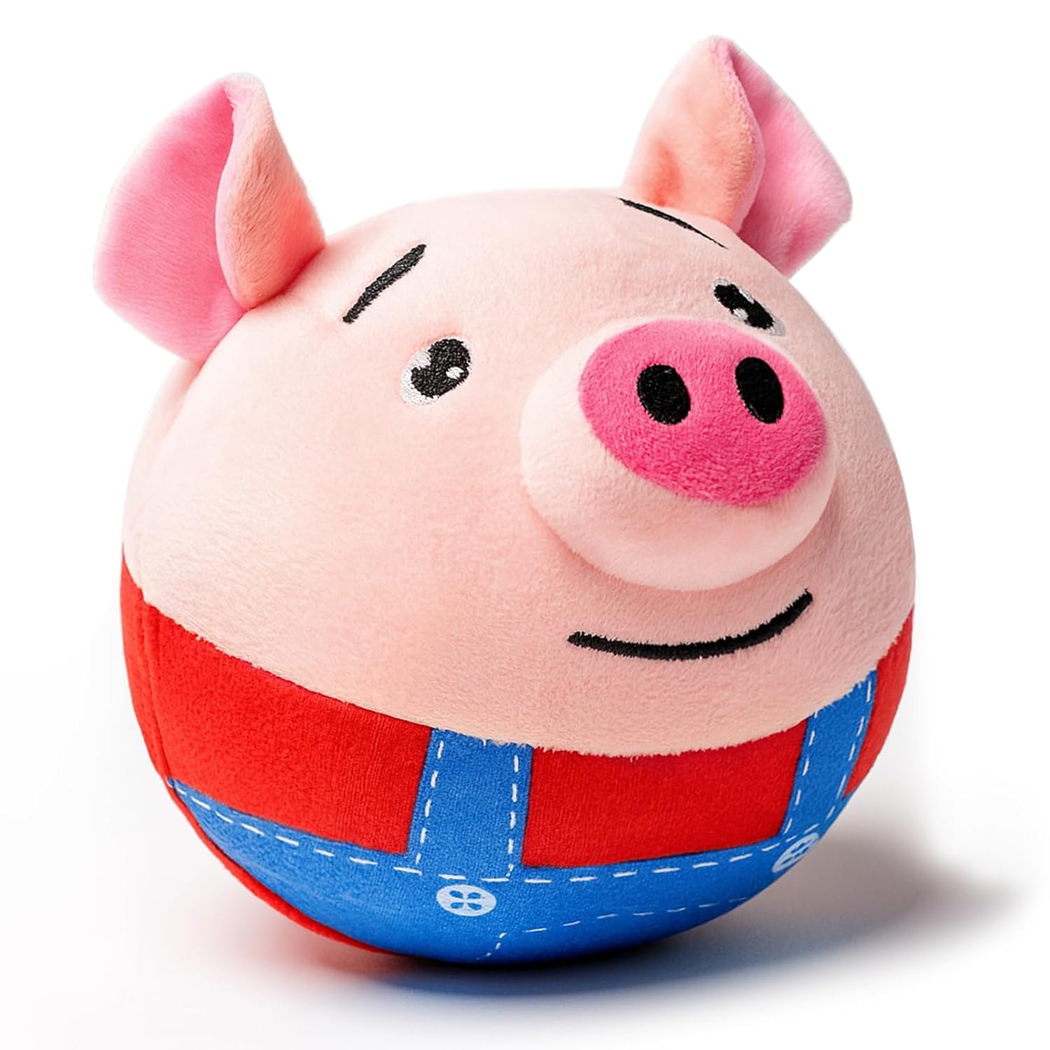 Interactive Dog Toy, Automatic Jumping Pig with Bounce, Squeak, Voice Recording & Music to Keep Them Busy, USB Rechargeable, Machine Washable Cover for Medium & Light Chewers, Ideal Gift for Pets