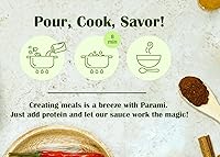 Vista 5 de Parami Salsa a fuego lento de curry de coco orgánico, tarro de 16 onzas, vegano, sin gluten, sin lácteos, sin nueces, auténtica base de curry