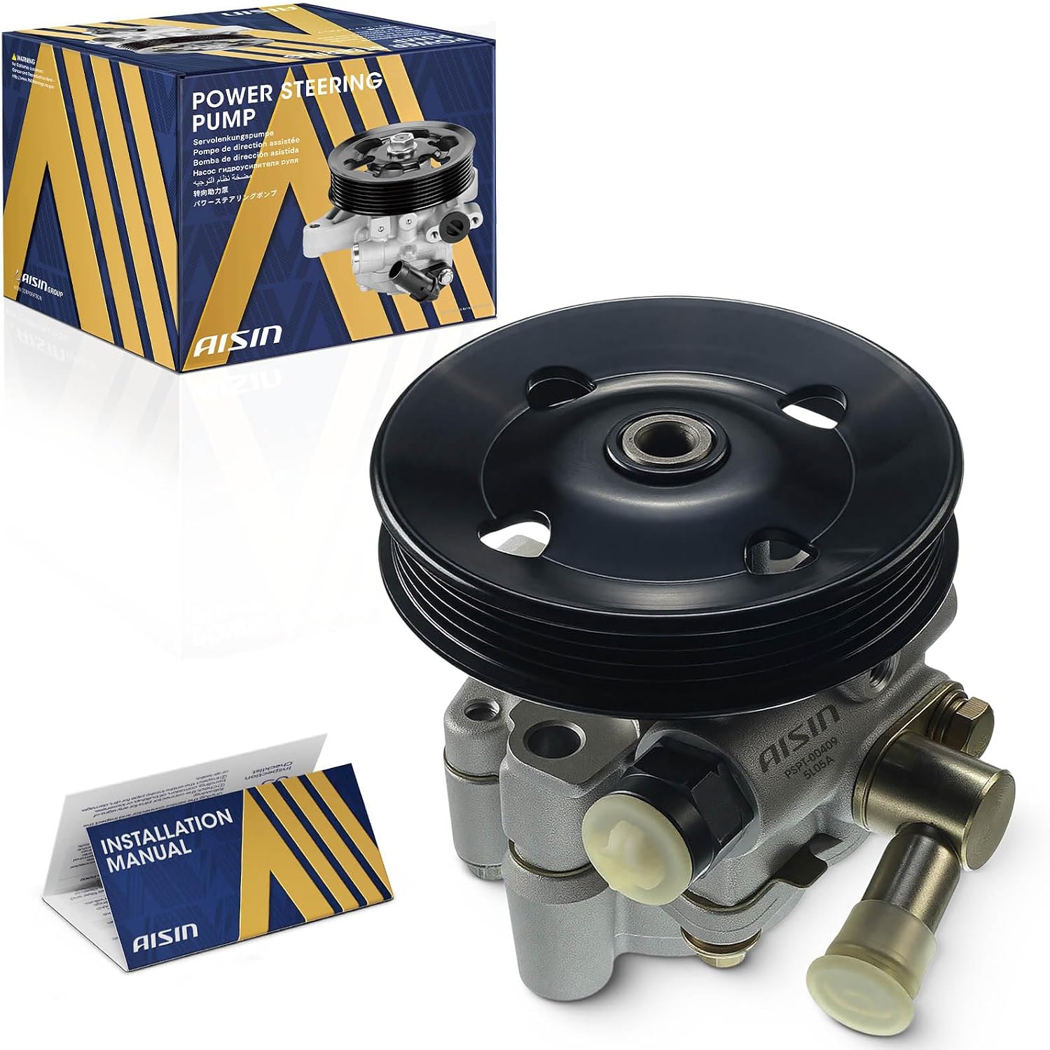 AISIN AFTERMARKET PSPT-00409 Power Steering Pump - Compatible with Toyota Camry 2002-2006, Lexus ES300 2002-2003, ES330 2004-2006 - V6 3.0L 3.3L