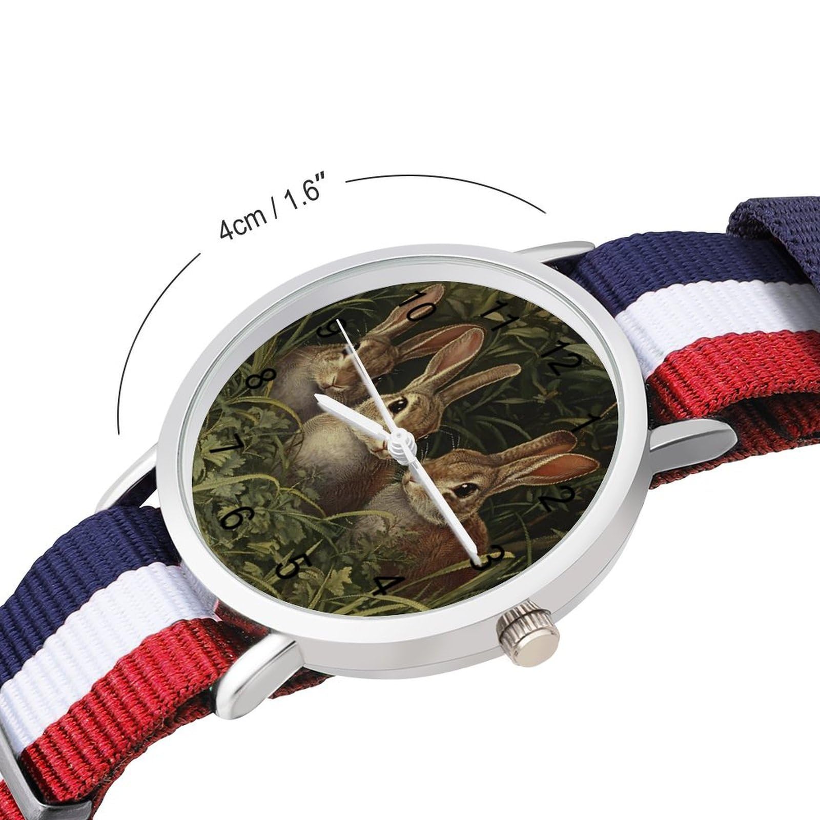 Rabbits in The Grass Funny Wrist Watches for Men Women Fashion Graphic Watch for Work Workout