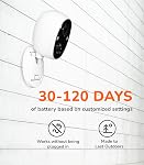 SensForge 2.5K Caméra-batterie extérieure intérieure Lite, Double bande WiFi, Gratuit AI Humain & Détection des animaux, 2-Day Nuage + Spotlight vision nocturne couleur, Mont magnétique, en option AI + Amélioration du stockage