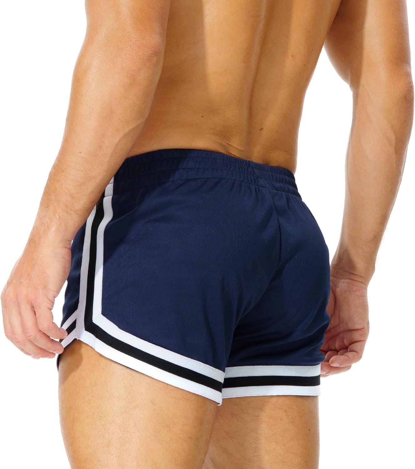 AIMPACT Men's Mesh Booty Shorts 3 Inch Lightweight Athletic Sportswear Gym Workout Retro Running Short Shorts - Image 3