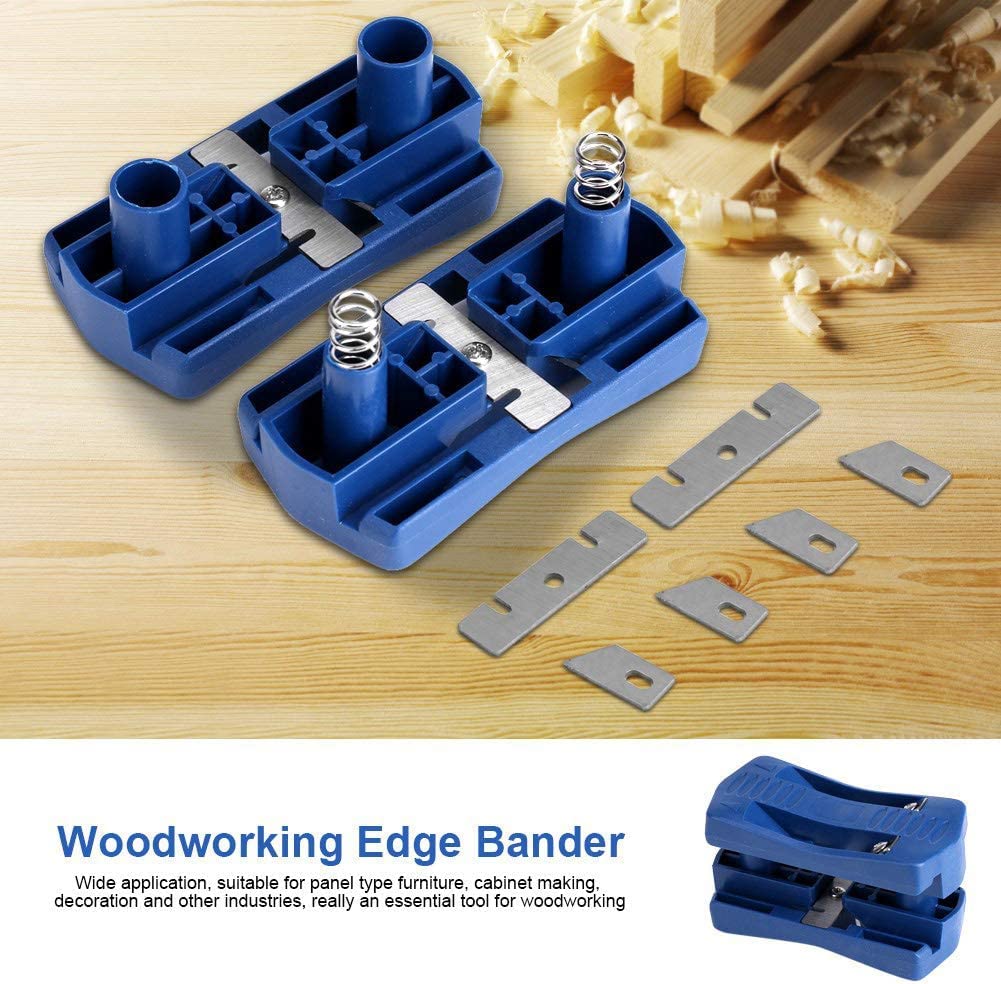 Máquina de bandas de borde de madera de PVC, dispositivo de recorte de máquina de bandas de borde manual Herramienta de carpintería de corte de cola manual de 2 bordes