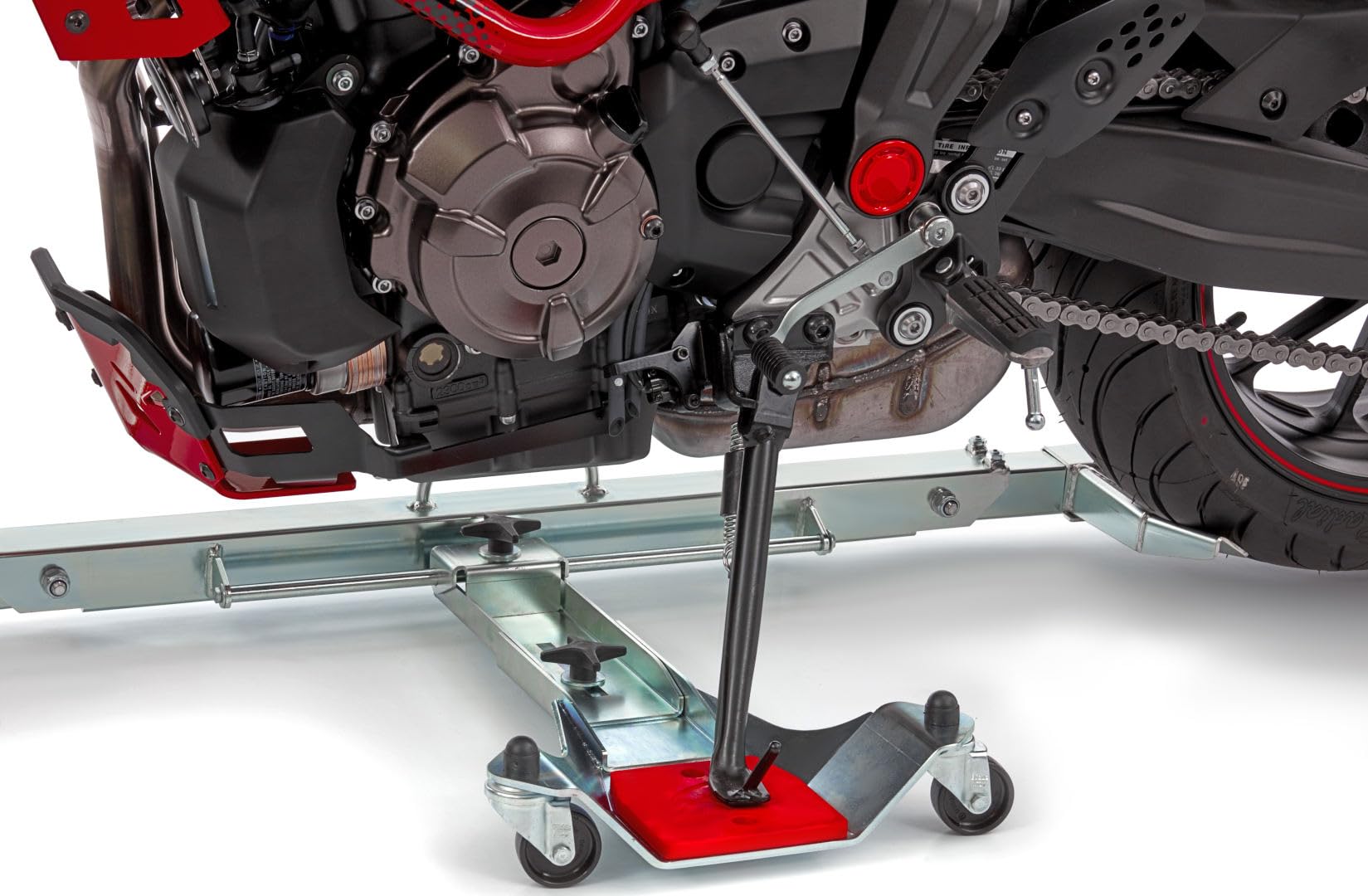 Ace Bikes MotorMover Pomoc manewrowa na motocykl, do stojaka bocznego, srebrny/czerwony