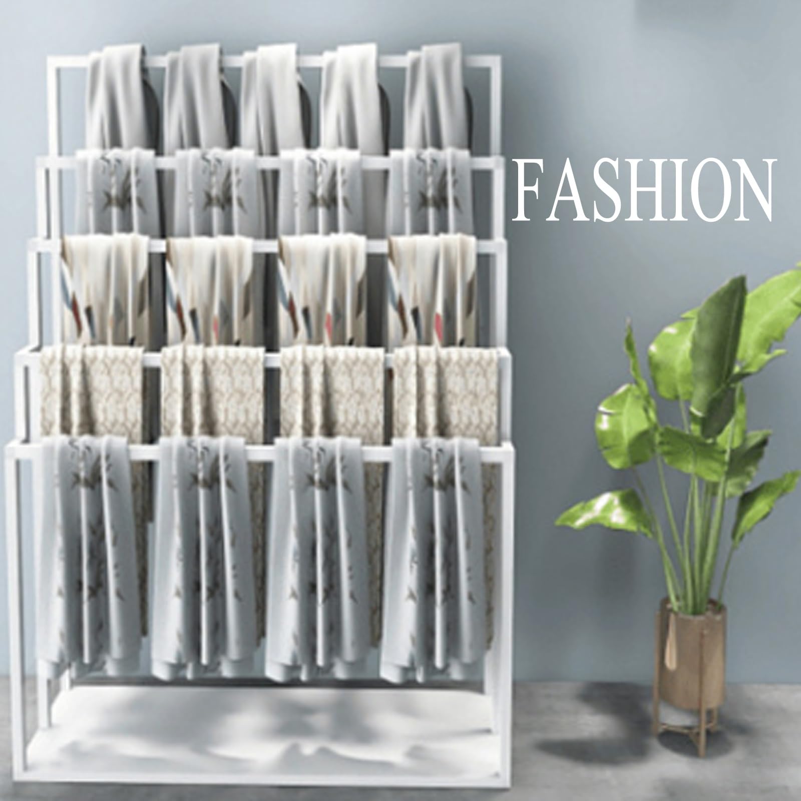 Kledingwinkel Metalen Sjaal Display Rack Organizer, Vloerstaande Creatieve Zijden Sjaal Cover Spiraal Opbergrek, Kledingwinkel Display Rack Tie Hanger