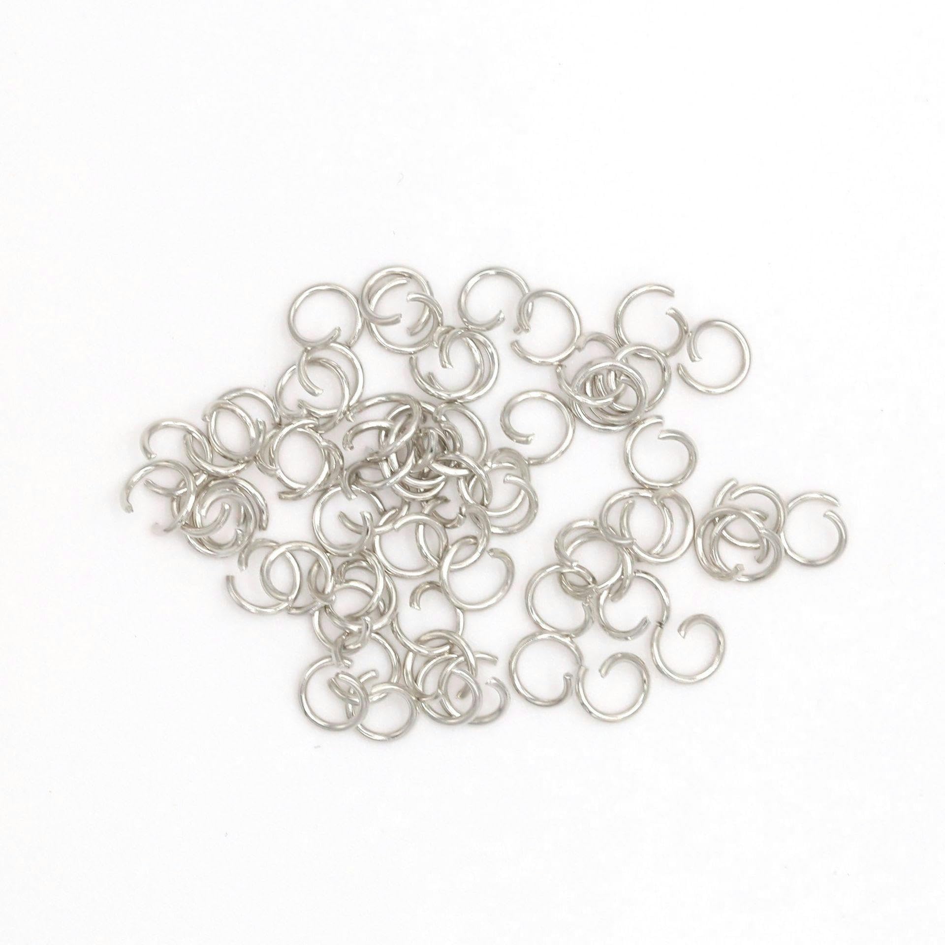 4–12 mm Gewicht 1000 g (2600–20.000 Stück) vergoldete offene Biegeringe Metallverbindungsringe Schmuck-Spaltringe Verbindungsstücke für Schmuckherstellungssets