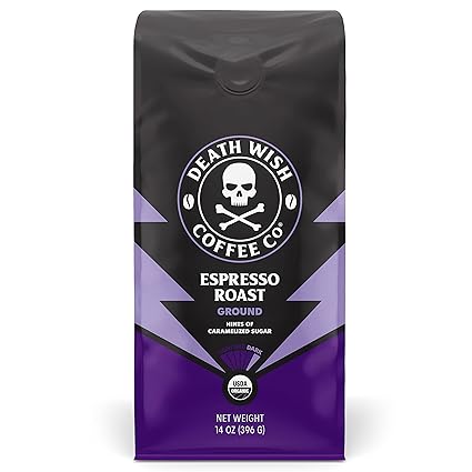 Death Wish Coffee, Organic and Fair Trade Espresso Roast Ground