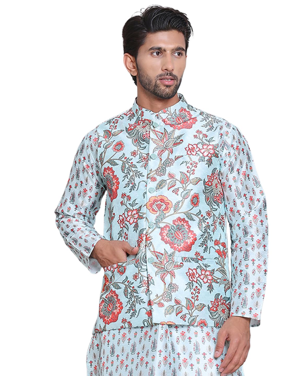 jompers Digital Printed Nehru Jacket For Men-picture-11