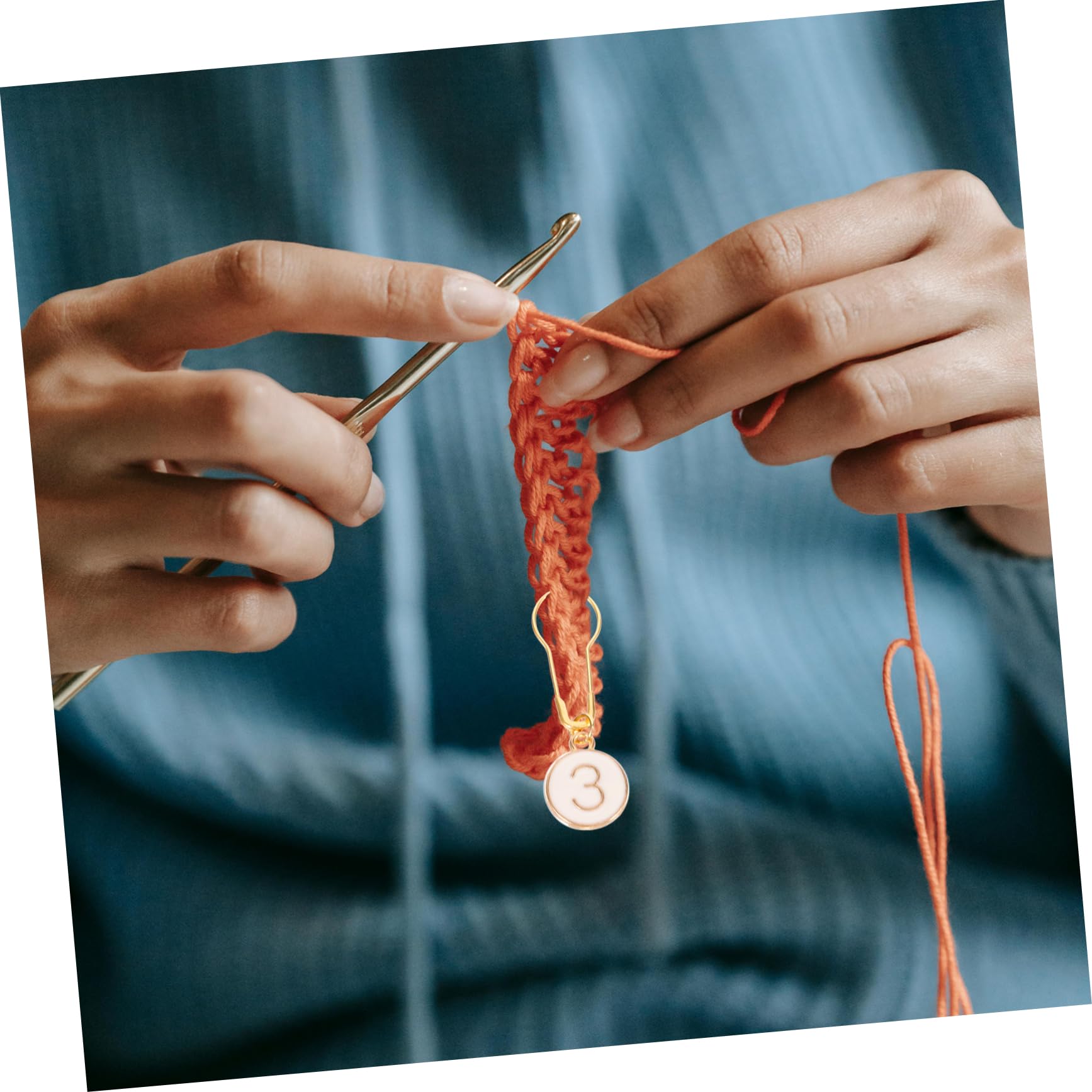 STOBOK 50pezzi Marcatori Per Maglieria Lega Di Zinco Anelli Segnapunti Per Uncinetto e Cucito Leggeri e Resistenti Per Lavori Maglia e Ricamo