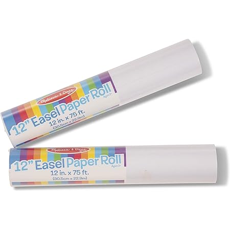 Melissa & Doug Tabletop Easel Paper Roll (12 inches x 75 feet) - 2-Pack