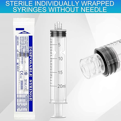 Miniatura 14 de Paquete de 12 jeringas Luer Lock de 0.1 fl oz con jeringas estériles selladas individualmente