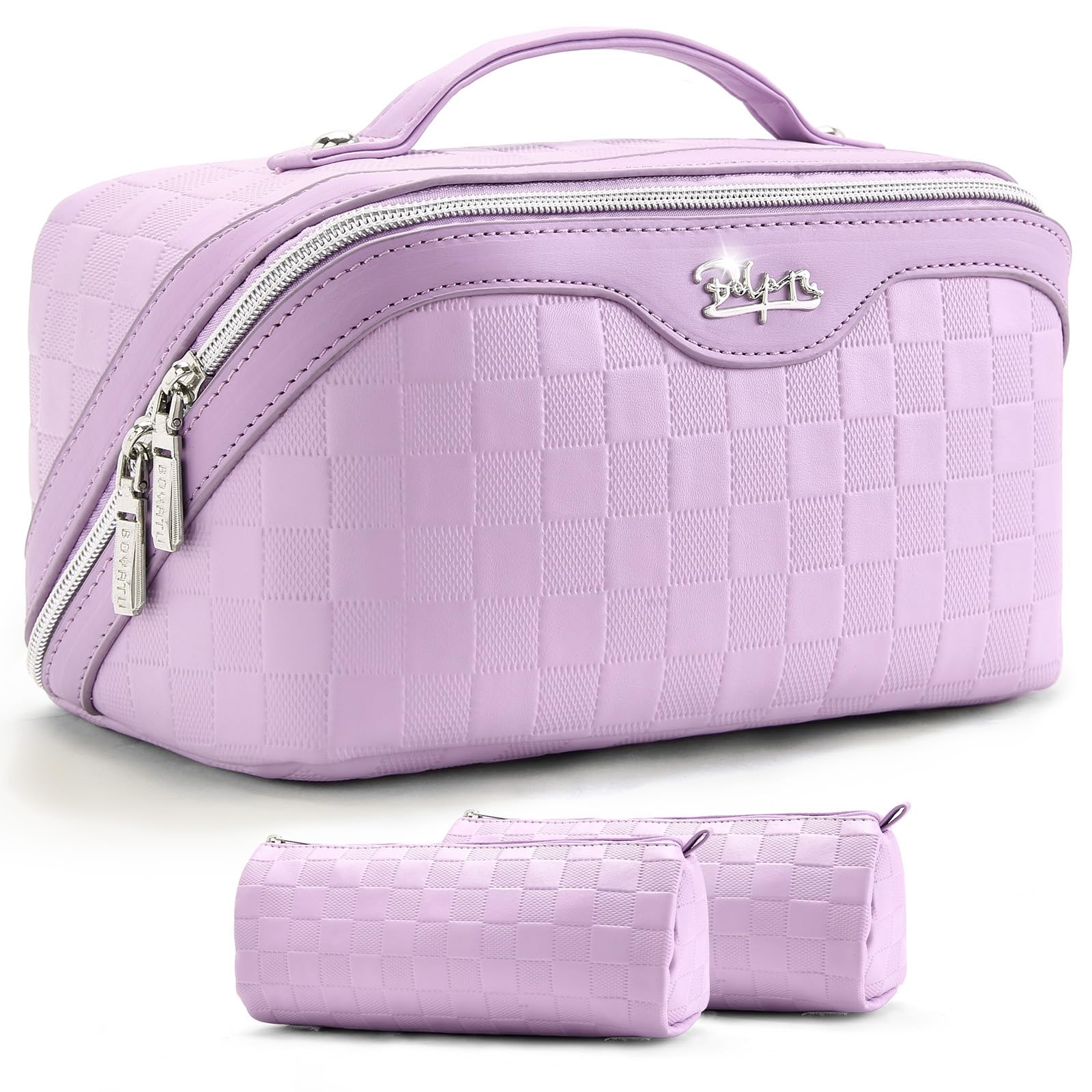 Photo 1 of BOYATU Travel Makeup Bag for Women: Large Capacity Cosmetic Bags Organizer, Waterproof Toiletry Make up Case Gift for Her Girlfriend Best Friend Mom on Birthday Christmas Mother's Day