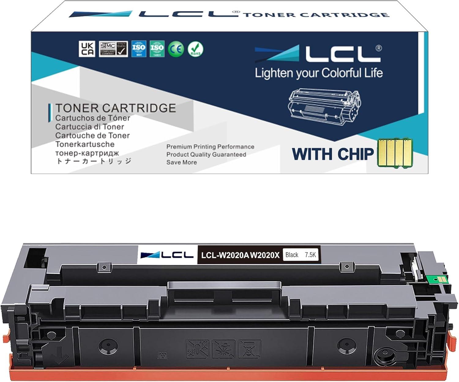 414X Black High Yield Toner Cartridge with Chip Replacement for HP 414A 414X W2020A W2020X for Color LaserJet Pro MFP M479fdw M454dw M479dw M454dn M479 M454 M479fnw Printer (1-Pack)