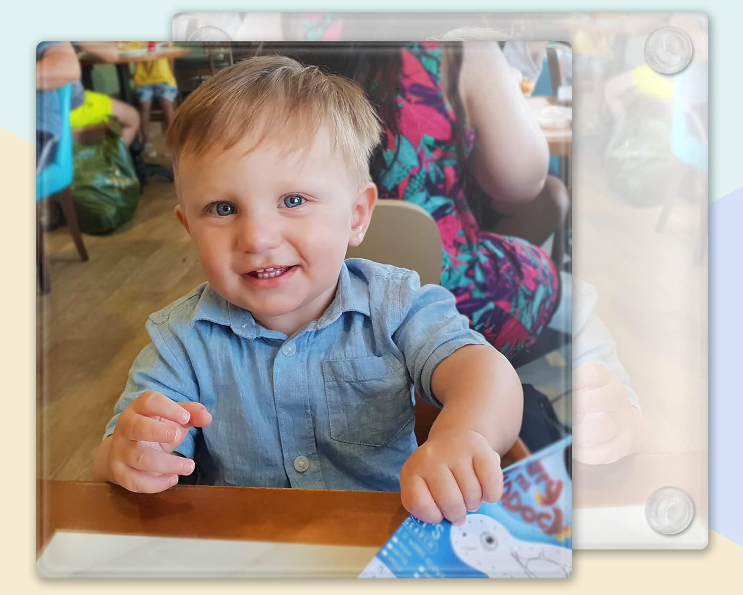 Personalised Set of 4 Glass Coasters Using Your Photos 10cm, Square